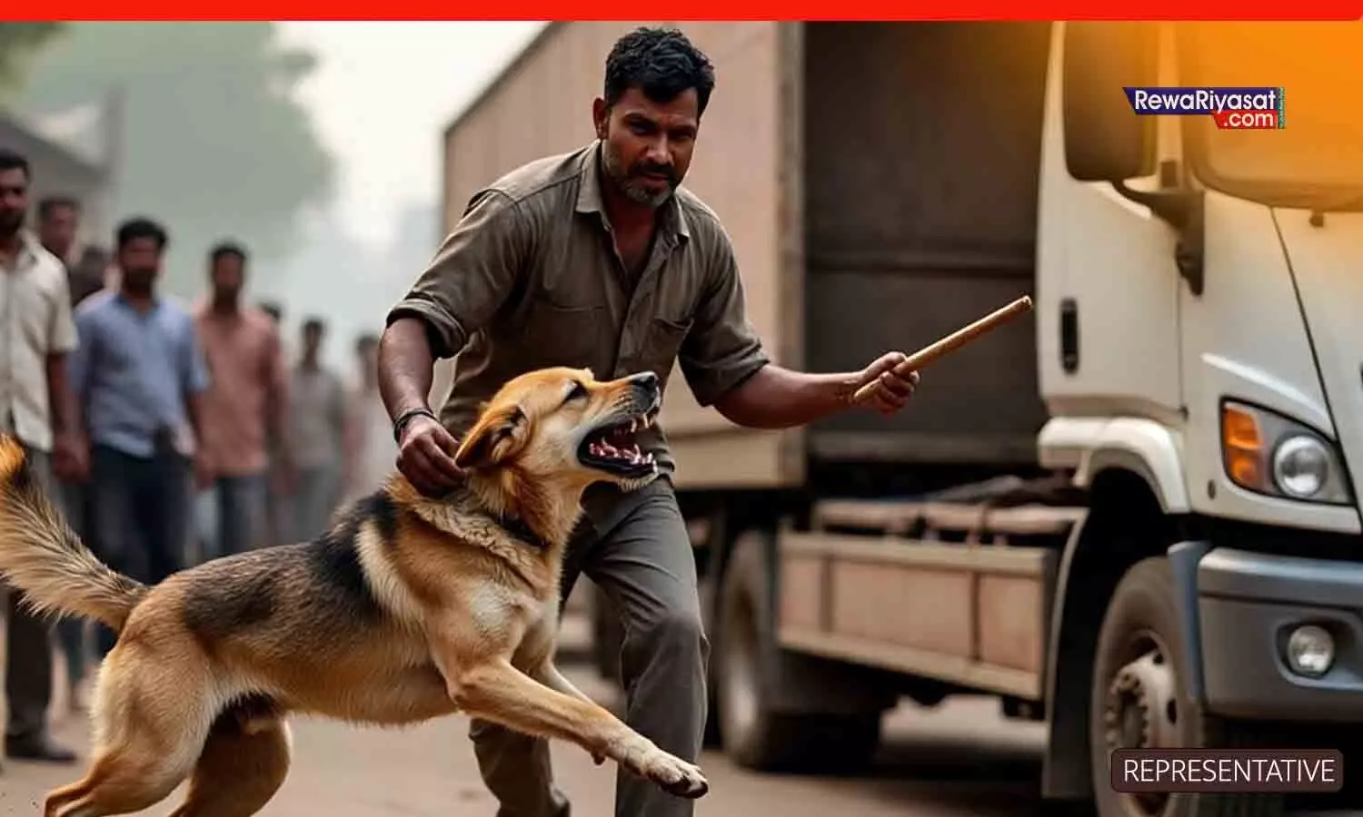 रीवा में कुत्ते के हमले से ट्रक चालक की मौत