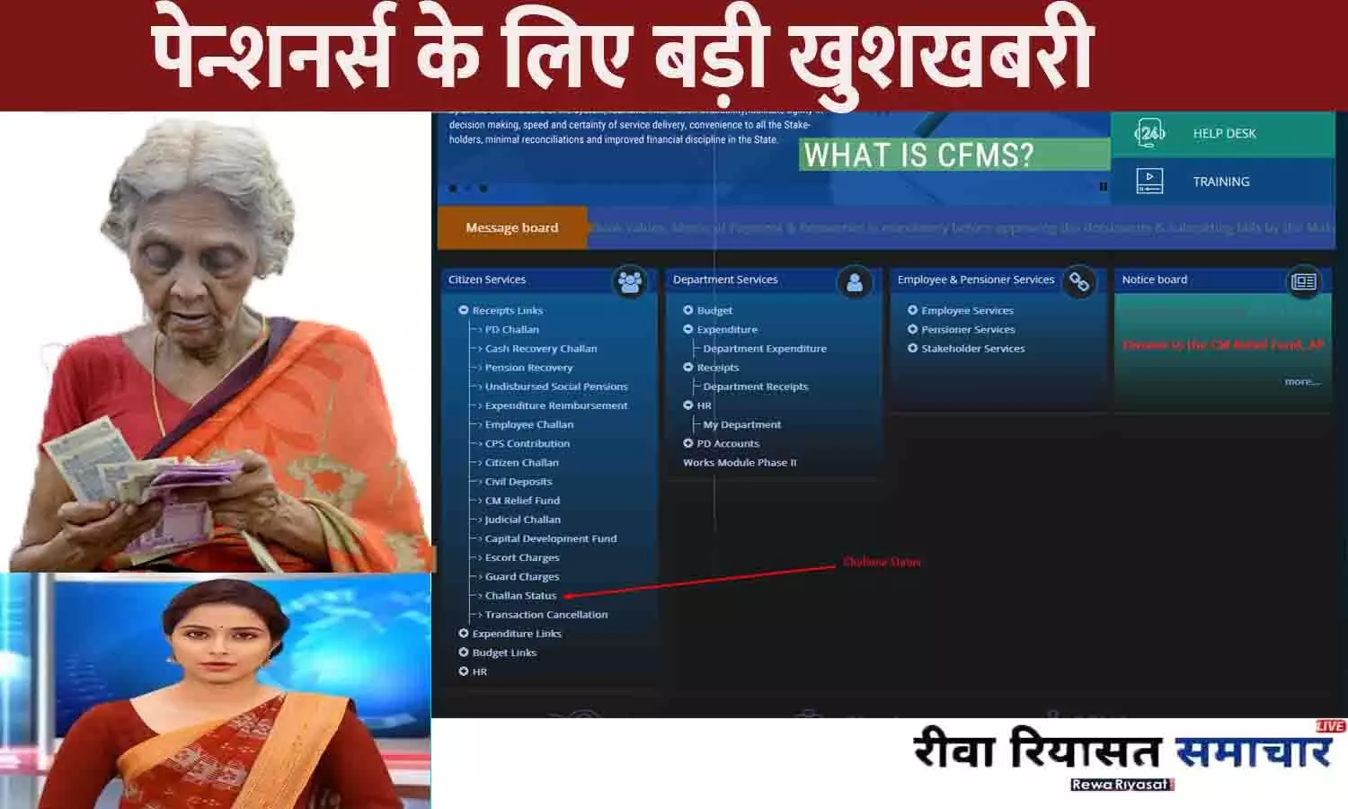 CFMS Pension Challan 2025 New Update