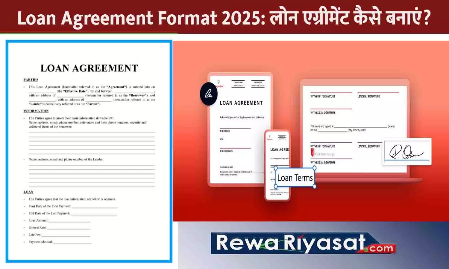 Loan Agreement Format 2025