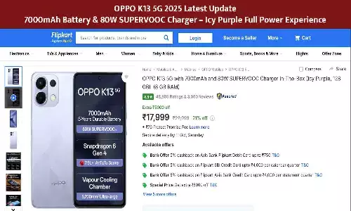 OPPO K13 5G 2025 Latest Update: 7000mAh Battery & 80W SUPERVOOC Charger – Icy Purple Full Power Experience