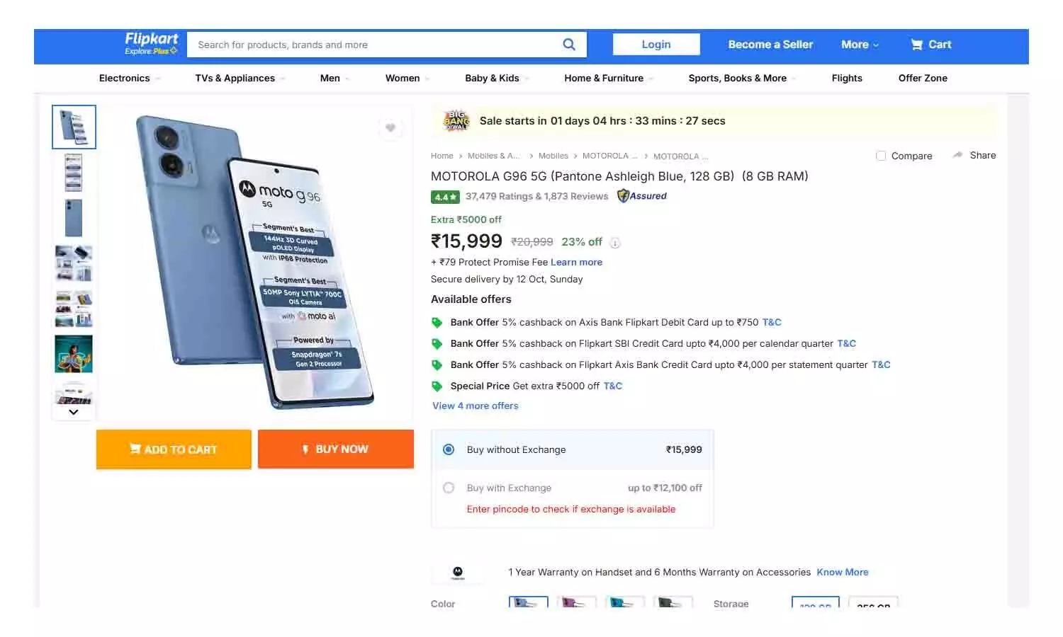 Motorola G96 5G 128GB Pantone Ashleigh Blue 2025: 144Hz pOLED & 50MP Camera Motorola G96 5G 128GB Pantone Ashleigh Blue 2025: 144Hz pOLED & 50MP Camera