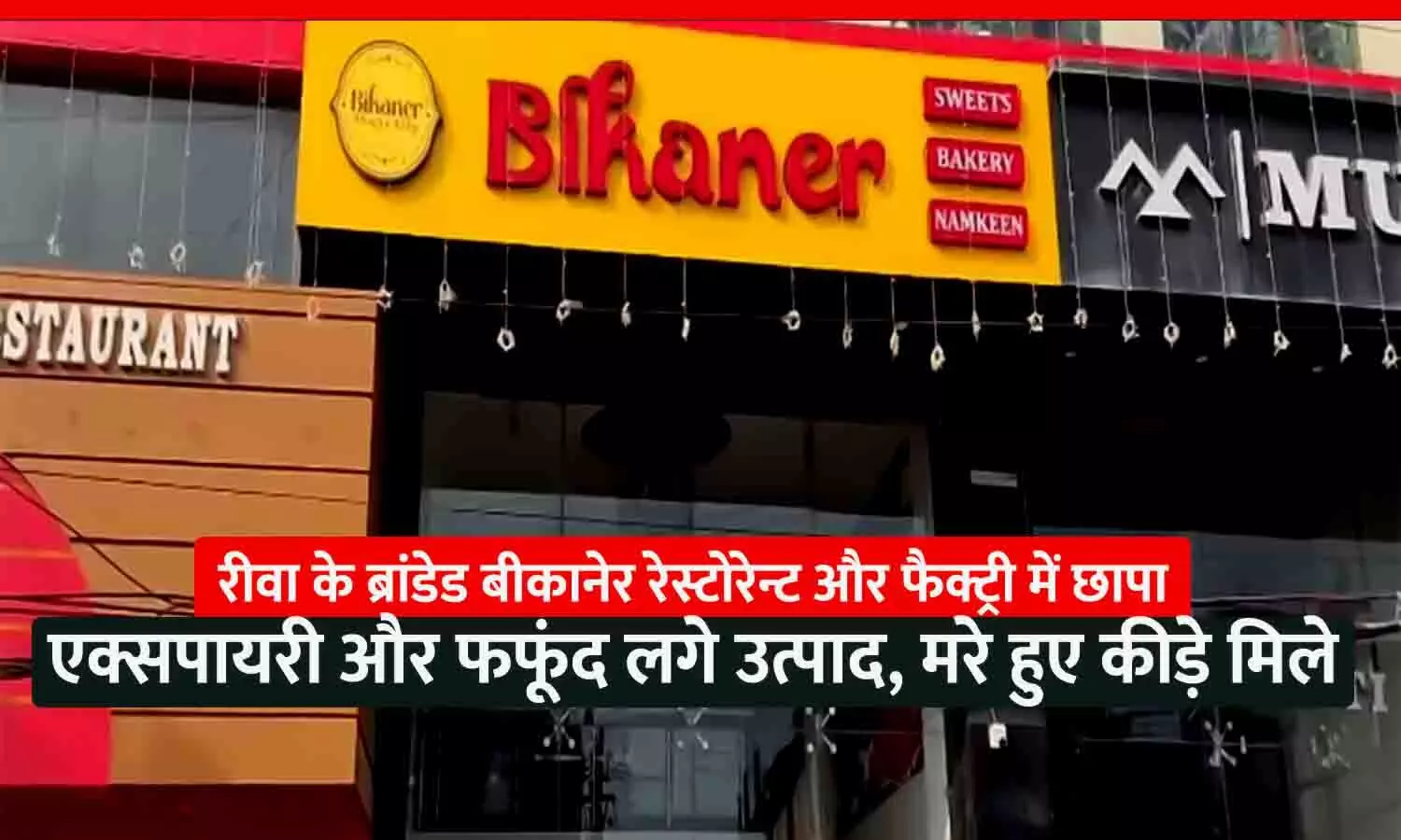 रीवा में ब्रांडेड रेस्टोरेंट पर SDM की दबिश: बीकानेर रेस्टोरेंट में एक्सपायरी-फफूंद लगे उत्पाद, मरे हुए कीड़े मिले; खाद्य विभाग अमला भी मौजूद था रीवा में ब्रांडेड रेस्टोरेंट पर SDM की दबिश: बीकानेर रेस्टोरेंट में एक्सपायरी-फफूंद लगे उत्पाद, मरे हुए कीड़े मिले; खाद्य विभाग अमला भी मौजूद था