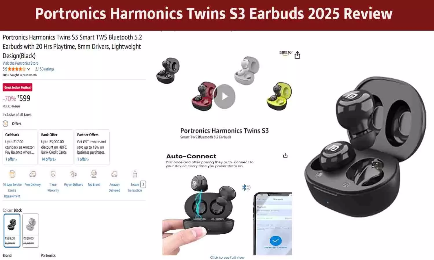 Portronics Harmonics Twins S3 Earbuds 2025 Review