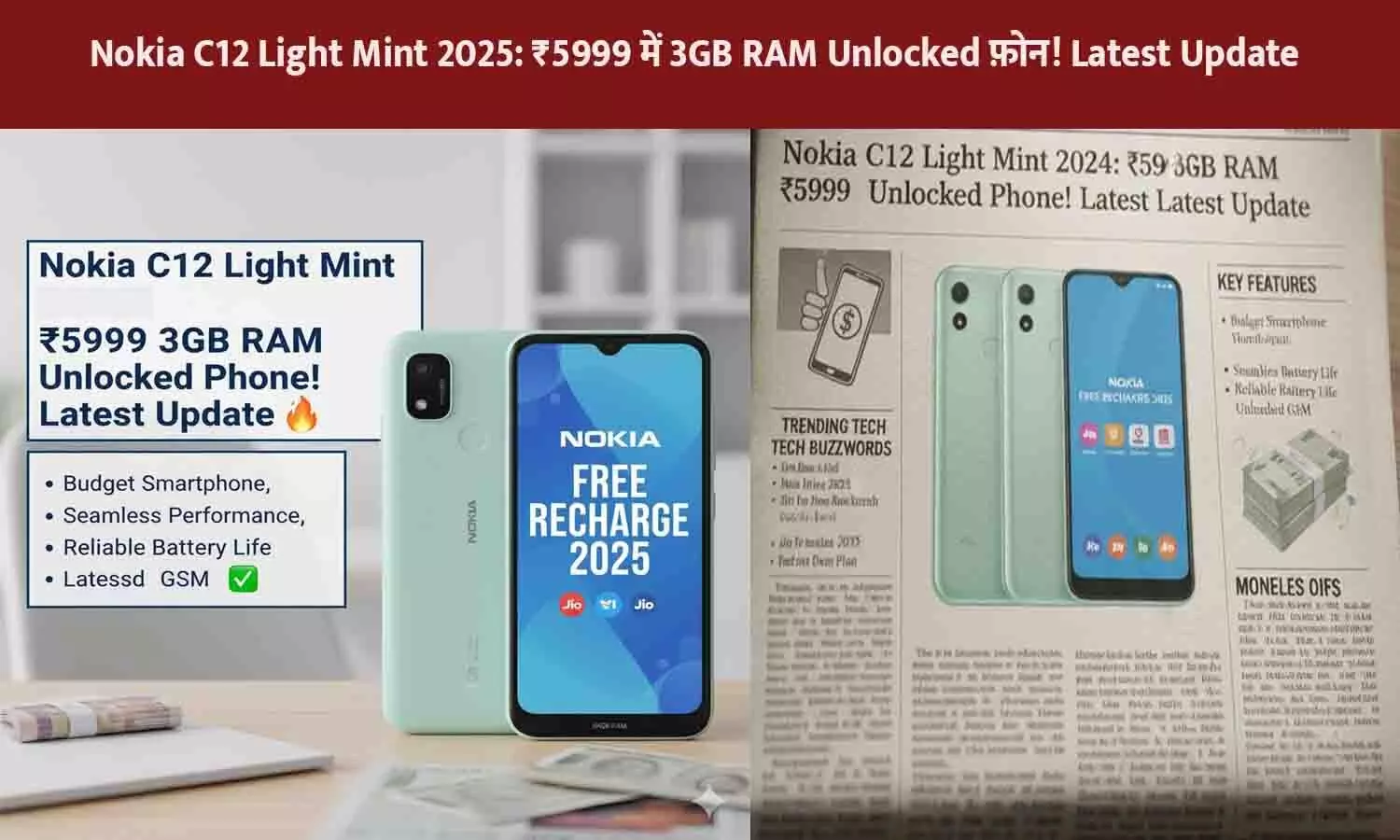 Nokia C12 Light Mint 2025