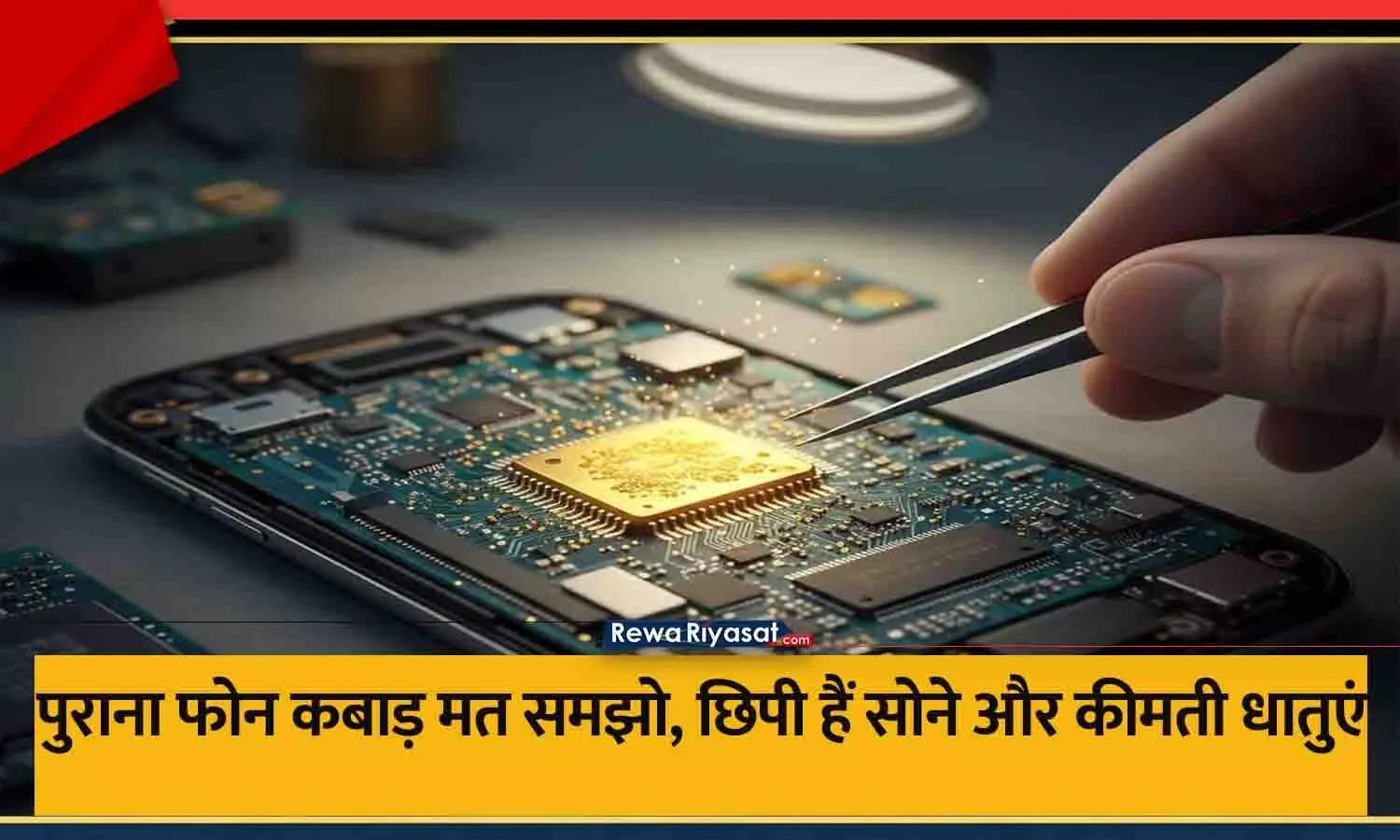 पुराना फोन और उसमें मौजूद सोना और धातुएं