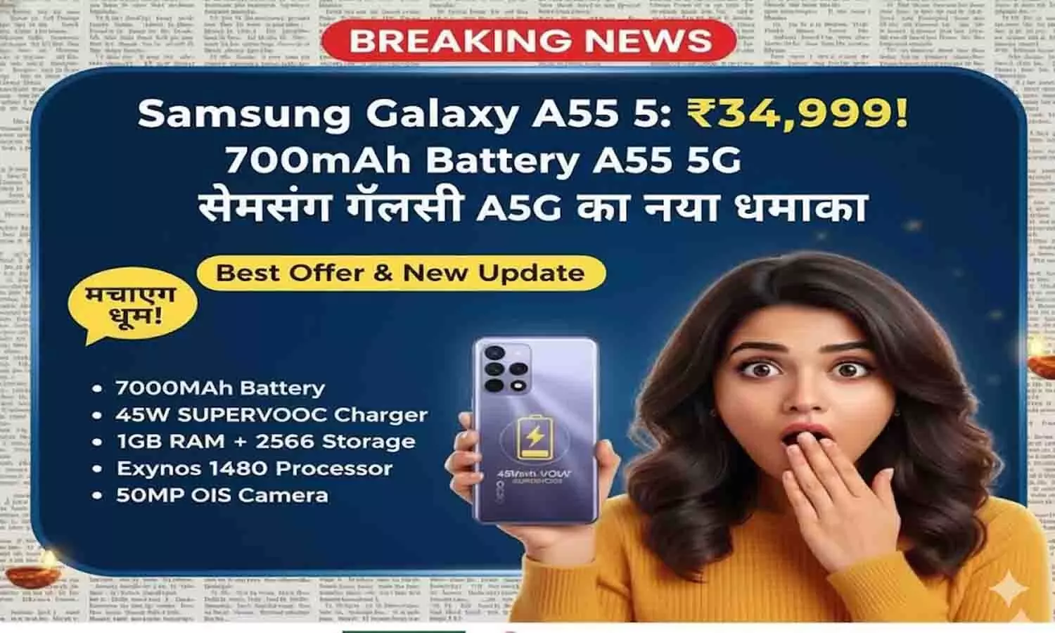 Samsung Galaxy A55 5G 2025 Price in India