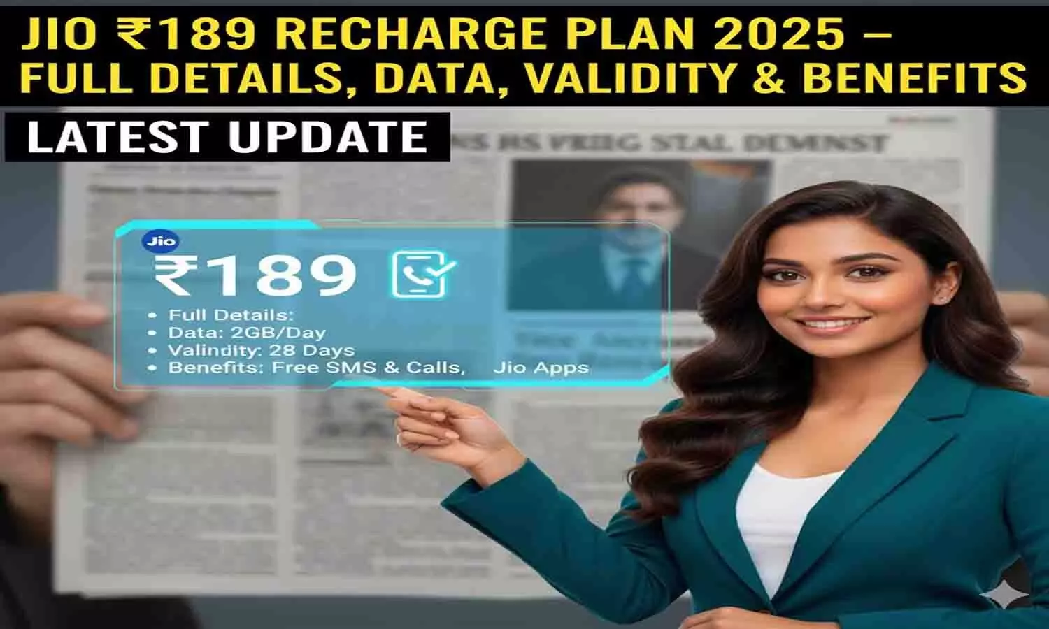 Jio ₹189 Recharge Plan 2025: मुकेश अम्बानी ने किया बड़ा ऐलान, ₹189 प्लान में दे दिया सबकुछ