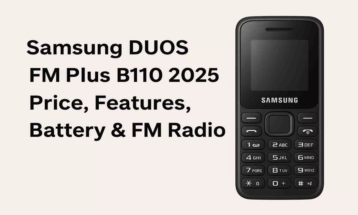 Samsung DUOS FM Plus B110 Price 2025