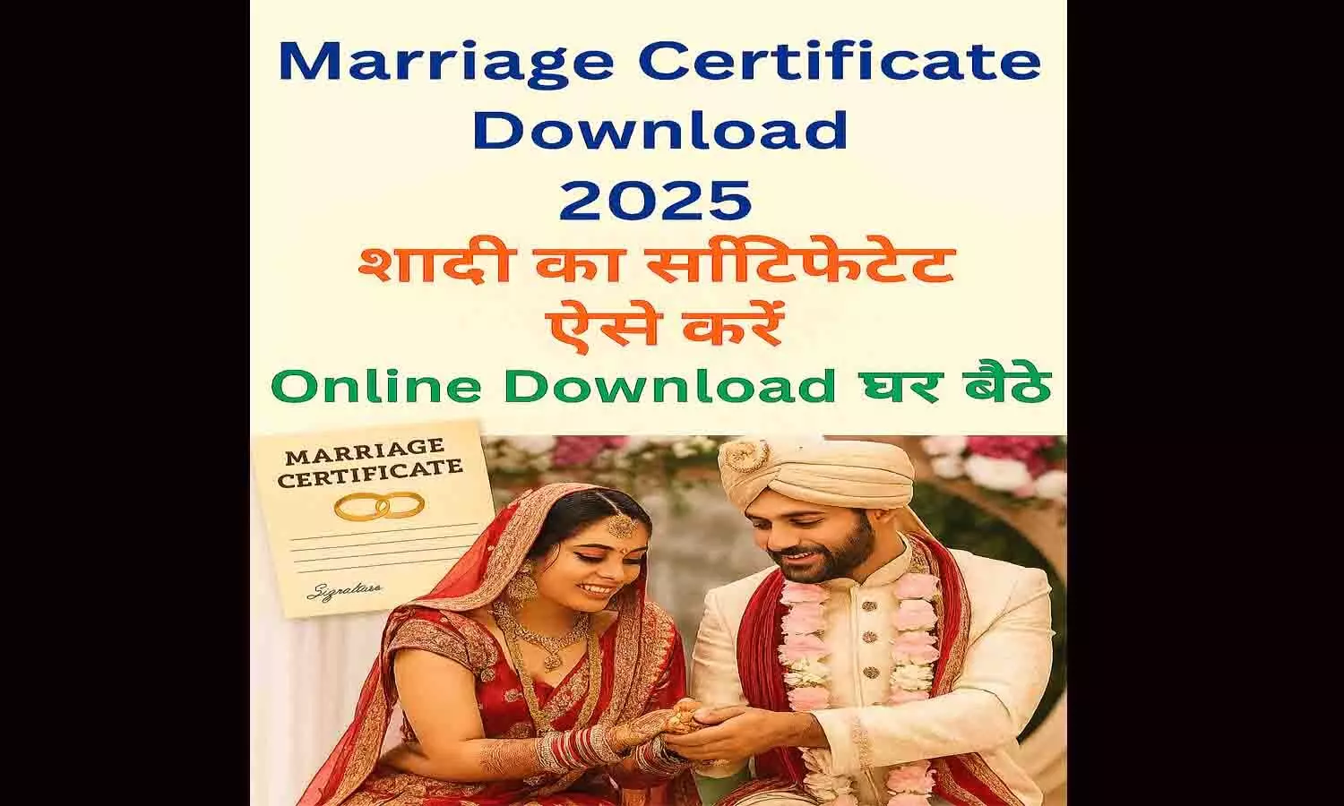 Marriage Certificate Download 2025 – शादी का सर्टिफिकेट ऐसे करें Online Download घर बैठे Marriage Certificate Download 2025 – शादी का सर्टिफिकेट ऐसे करें Online Download घर बैठे