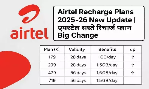 Airtel Recharge Plans 2025–26 New Update Airtel Recharge Plans 2025–26 New Update