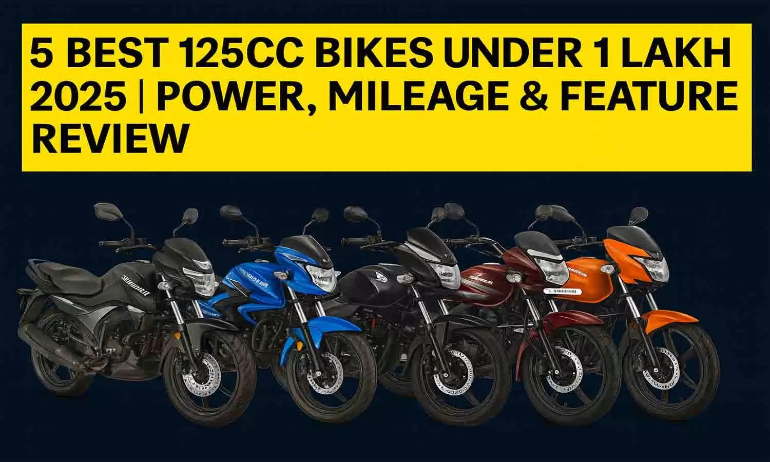 5 Best 125cc Bikes Under 1 Lakh 2025