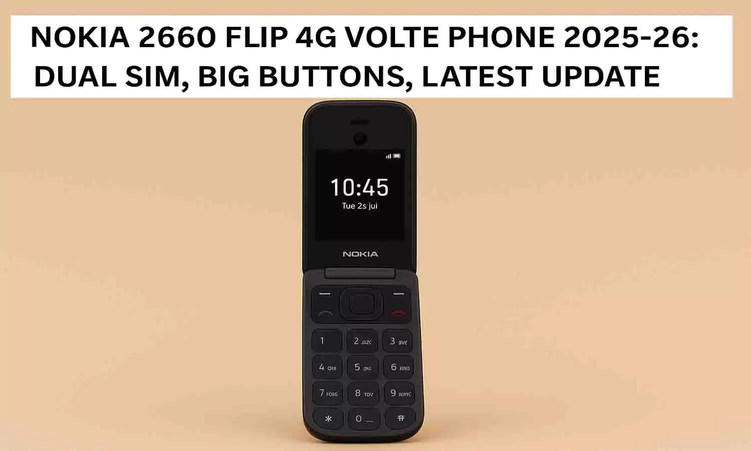 Nokia 2660 Flip 4G Volte Phone 2025-26