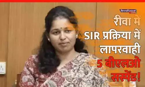 रीवा में बड़ी कार्रवाई: SIR प्रक्रिया में लापरवाही पर 5 बीएलओ निलंबित, कलेक्टर ने कहा– चूक बर्दाश्त नहीं