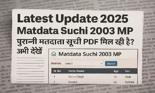 Matdata Suchi 2003 MP Latest Update 2025
