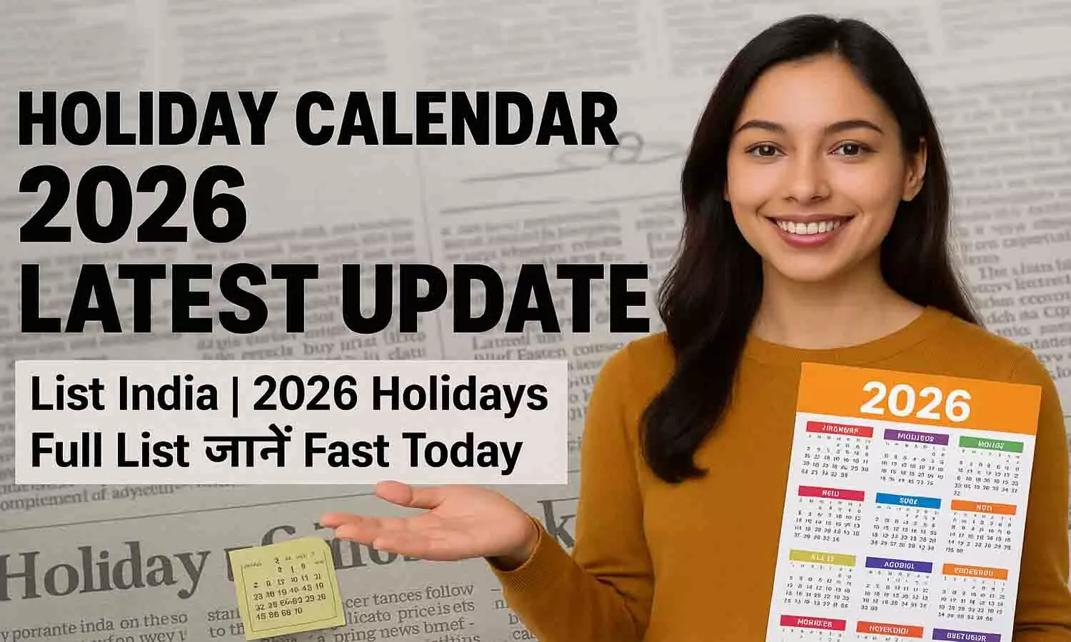 Holiday Calendar 2026 List India Holiday Calendar 2026 List India