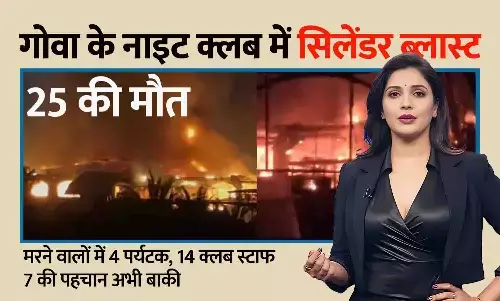 गोवा के अरपोरा में सिलेंडर ब्लास्ट: नाइट क्लब में मौजूद 25 की मौत, 6 घायल — फायर सेफ्टी में लापरवाही, सीएम सावंत मौके पर गोवा के अरपोरा में सिलेंडर ब्लास्ट: नाइट क्लब में मौजूद 25 की मौत, 6 घायल — फायर सेफ्टी में लापरवाही, सीएम सावंत मौके पर