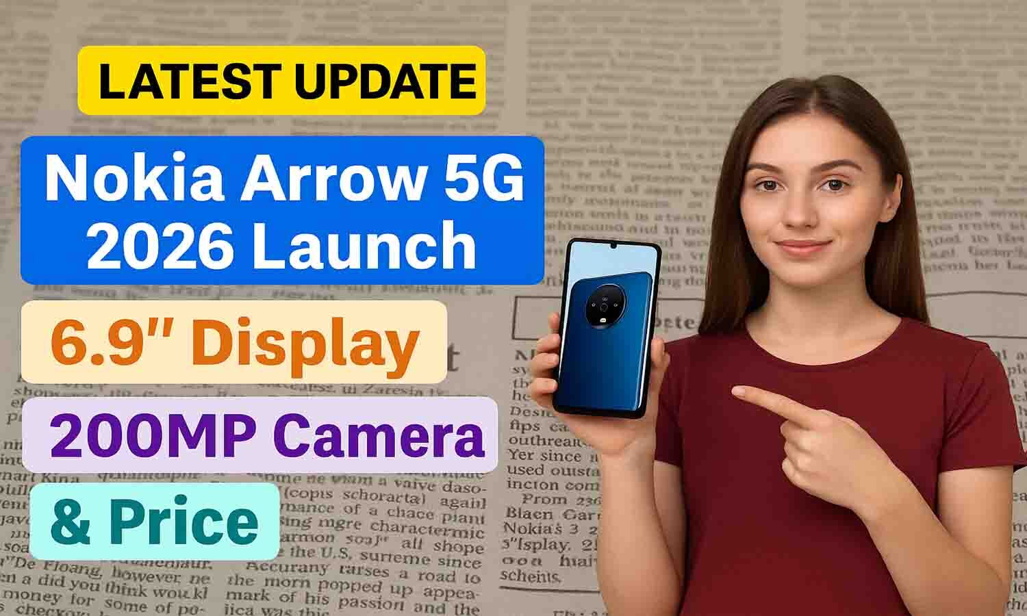 Nokia Arrow 5G 2026 Launch 6 9 Display 200MP Camera Price Latest 390367 Nokia Arrow 5g 2026 Launch 