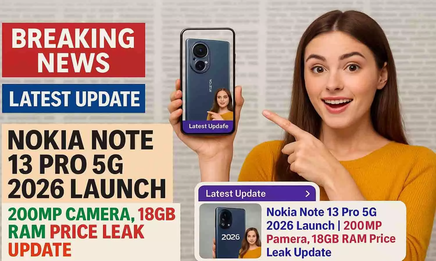 Nokia Note 13 Pro 5G 2026 Launch Nokia Note 13 Pro 5G 2026 Launch