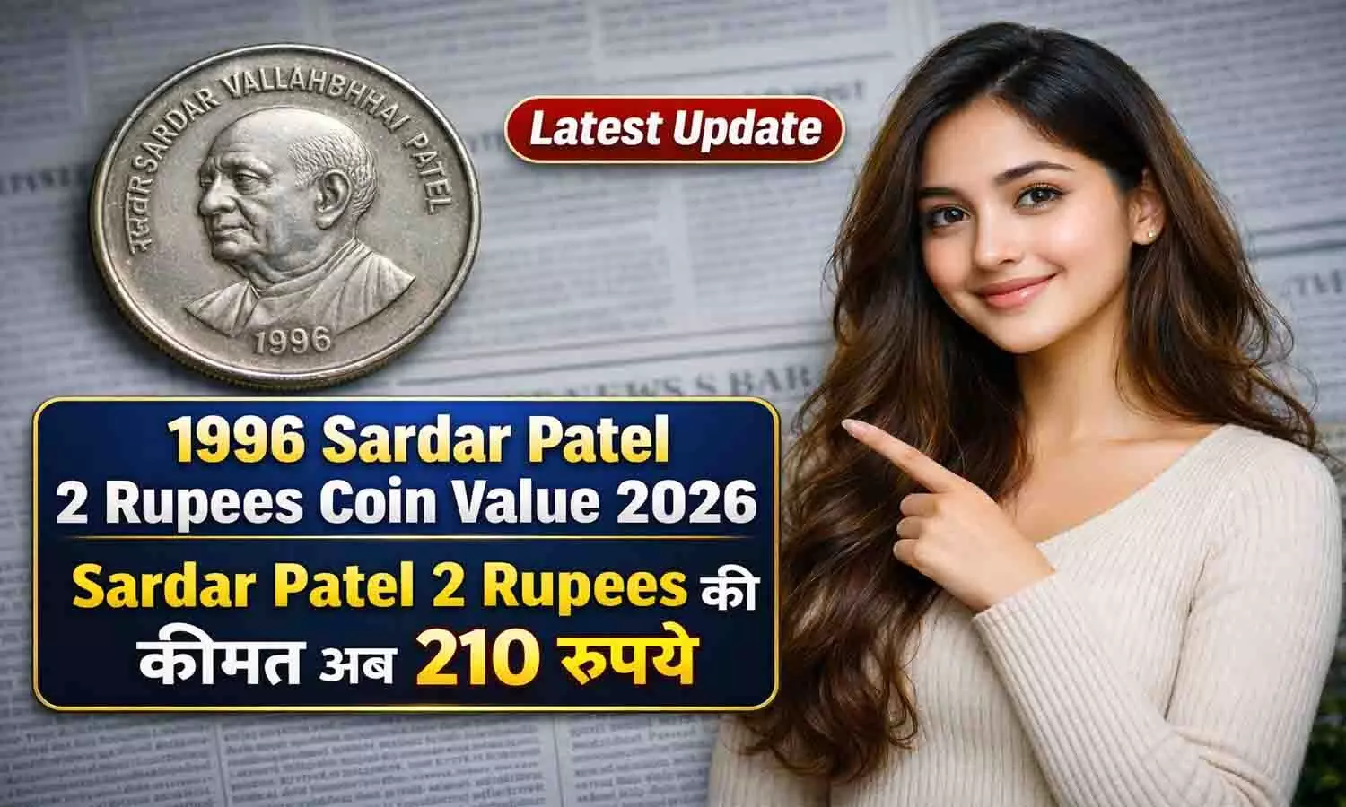 1996 Sardar Patel 2 Rupees Coin Value 2026 1996 Sardar Patel 2 Rupees Coin Value 2026