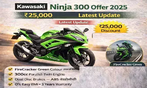 Kawasaki Ninja 300 Offer 2025 — ₹25,000 सीधी छूट! Latest Update