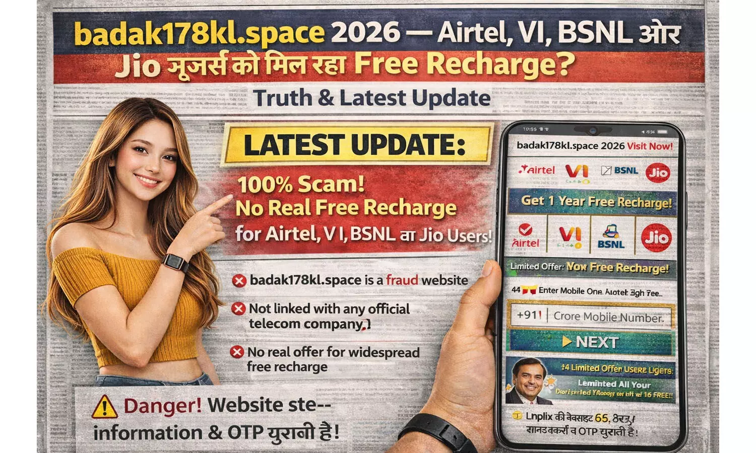 badak178kl.space 2026 — Airtel, VI, BSNL और Jio यूजर्स को मिल रहा Free Recharge? Truth & Latest Update