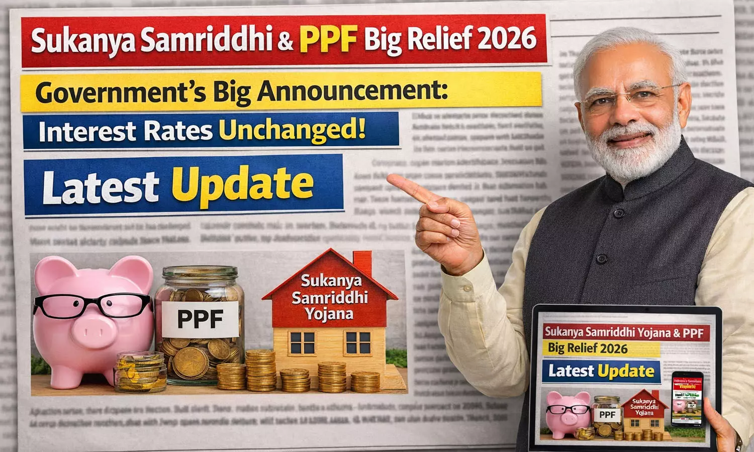 Sukanya Samriddhi & PPF Big Relief 2026 — सरकार का बड़ा ऐलान, ब्याज दरें यथावत! Latest Update Sukanya Samriddhi & PPF Big Relief 2026 — सरकार का बड़ा ऐलान, ब्याज दरें यथावत! Latest Update