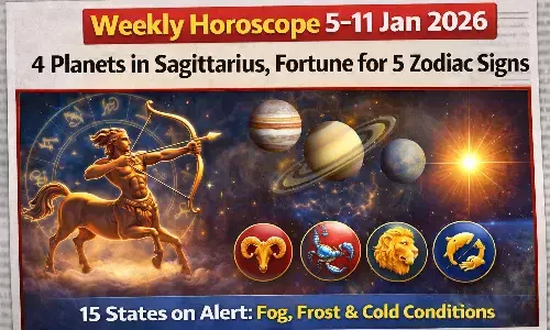 Weekly Horoscope 5–11 Jan 2026 — धनु में 4 ग्रह, 5 राशियों की किस्मत खुलेगी
