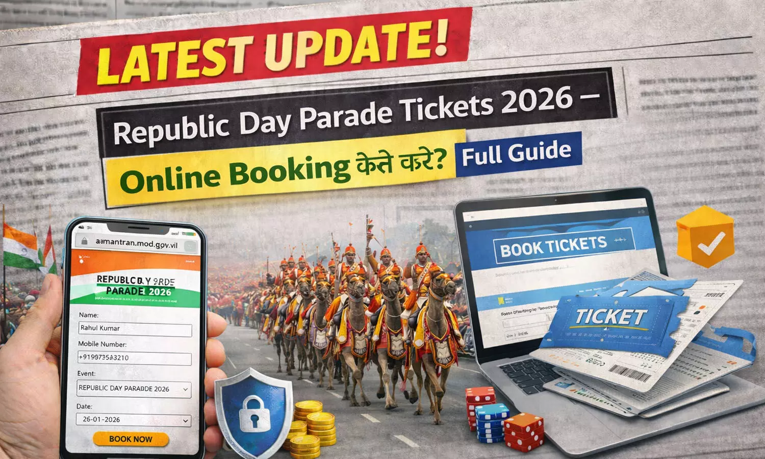 Republic Day Parade Tickets 2026 — Online Booking कैसे करें? Full Guide Republic Day Parade Tickets 2026 — Online Booking कैसे करें? Full Guide