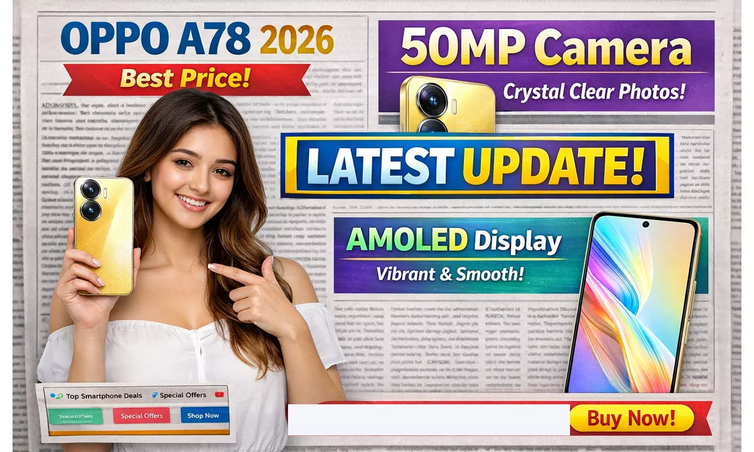 OPPO A78 2026 — 50MP Camera, AMOLED Display, Best Price Latest Update OPPO A78 2026 — 50MP Camera, AMOLED Display, Best Price Latest Update