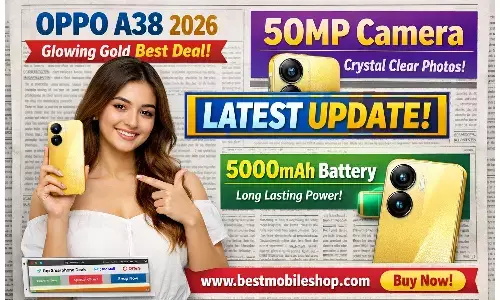 OPPO A38 2026 — Glowing Gold Best Deal | 50MP Camera, 5000mAh Latest Update