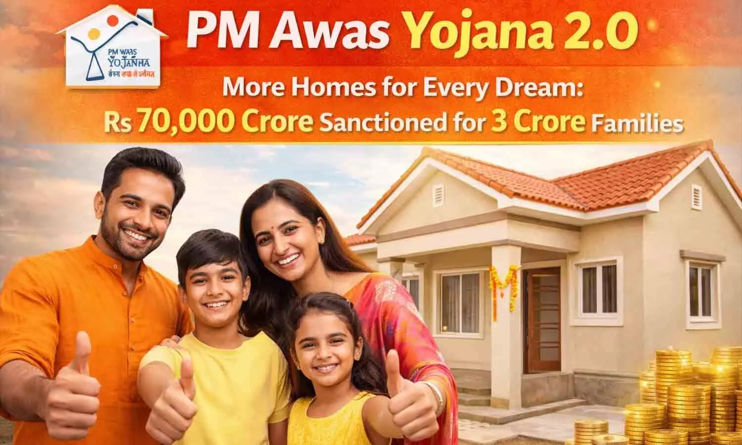 प्रधानमंत्री आवास योजना 2.0: होम लोन पर 4% ब्याज सब्सिडी, मोदी सरकार से पूरा होगा अपने घर का सपना प्रधानमंत्री आवास योजना 2.0: होम लोन पर 4% ब्याज सब्सिडी, मोदी सरकार से पूरा होगा अपने घर का सपना