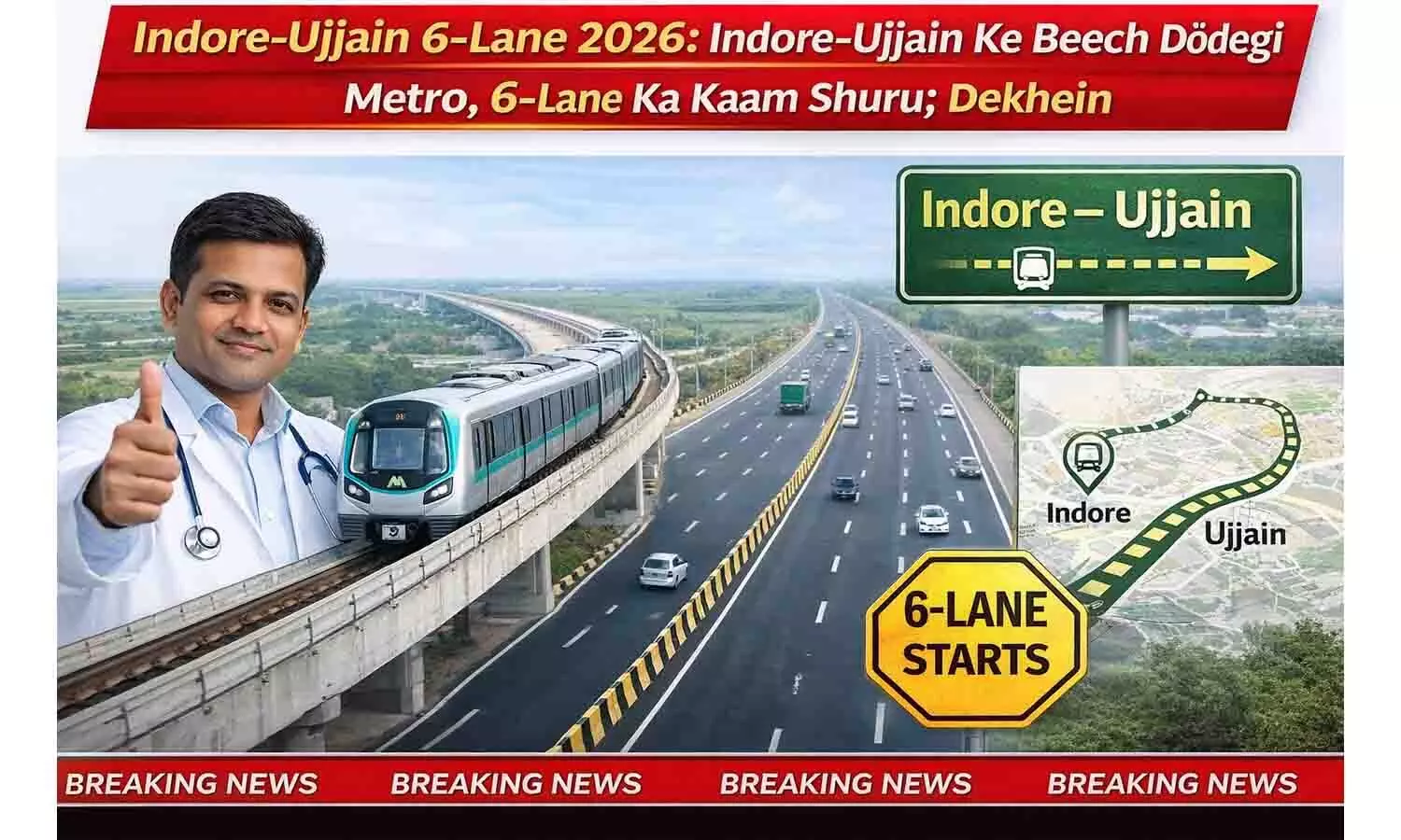 Indore-Ujjain 6-Lane 2026: इंदौर-उज्जैन के बीच दौड़ेगी मेट्रो, 6-लेन का काम शुरू; देखें Indore-Ujjain 6-Lane 2026: इंदौर-उज्जैन के बीच दौड़ेगी मेट्रो, 6-लेन का काम शुरू; देखें