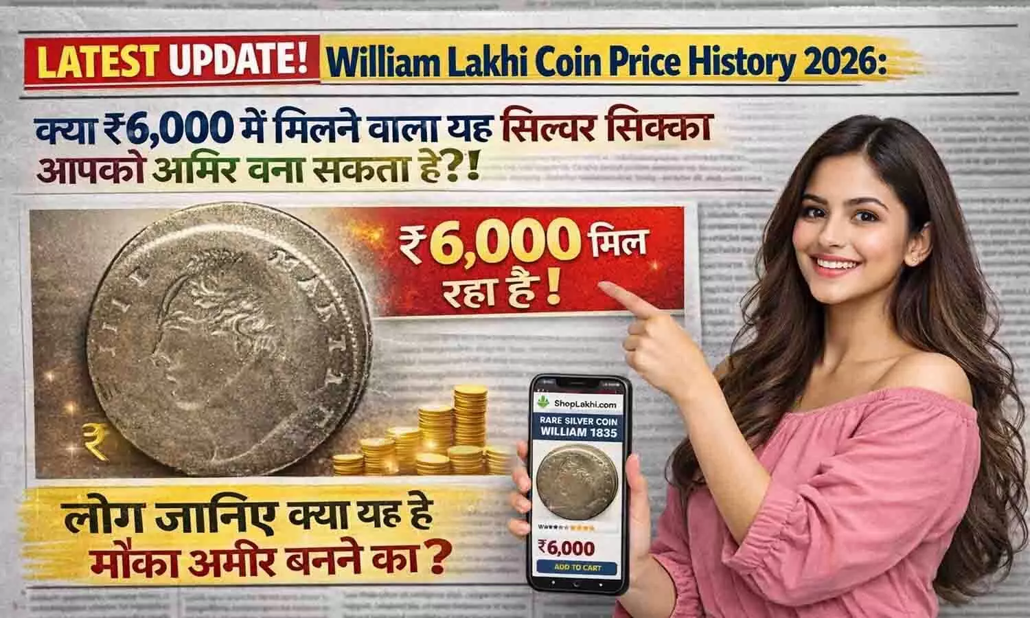 William Lakhi Coin Price History 2026: क्या ₹6,000 में मिलने वाला यह सिल्वर सिक्का आपको अमीर बना सकता है? William Lakhi Coin Price History 2026: क्या ₹6,000 में मिलने वाला यह सिल्वर सिक्का आपको अमीर बना सकता है?