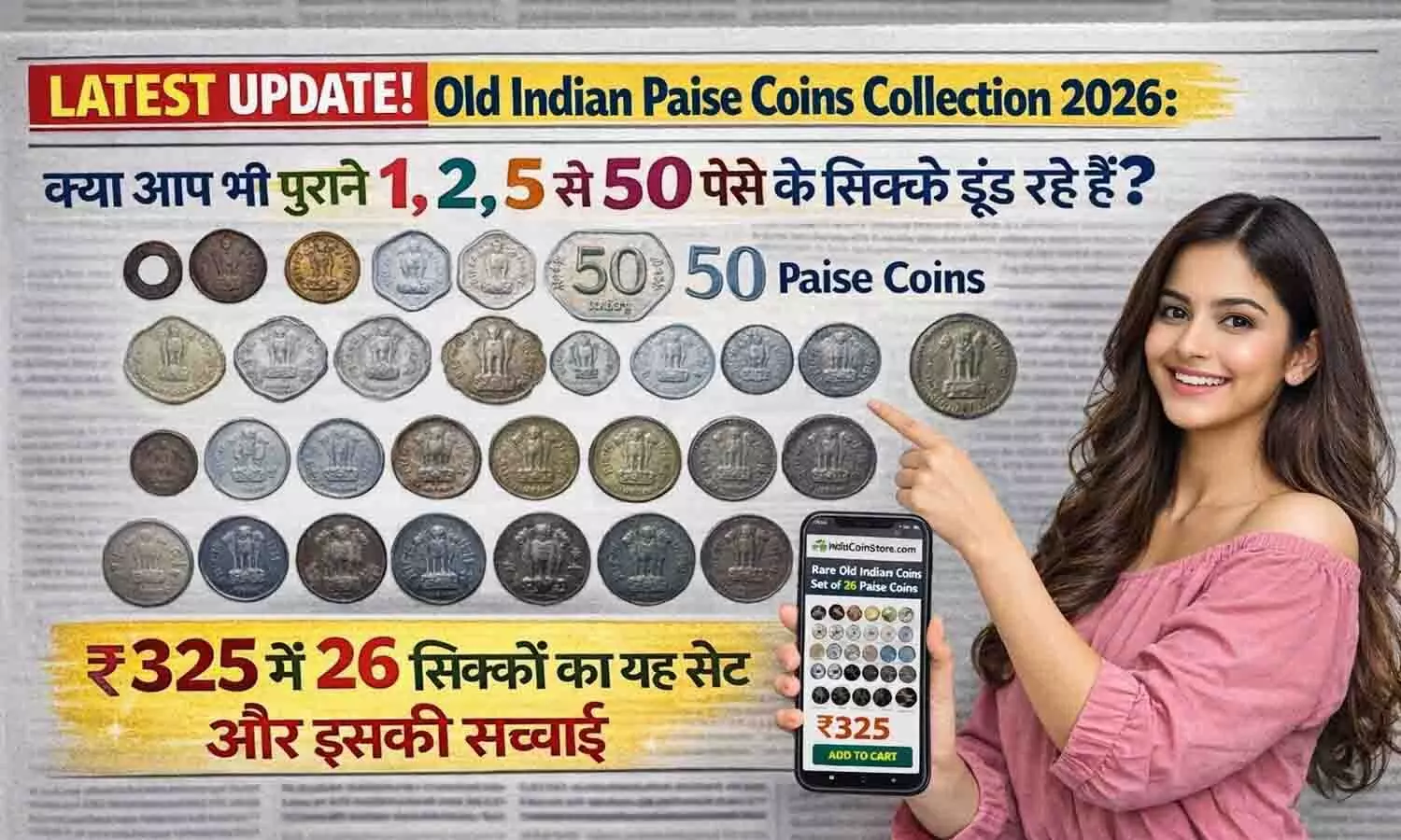 Old Indian Paise Coins Collection 2026: क्या आप भी पुराने 1, 2, 3, 5 से 50 पैसे के सिक्के ढूंढ रहे हैं? ₹325 में 26 सिक्कों का यह सेट और इसकी सच्चाई Old Indian Paise Coins Collection 2026: क्या आप भी पुराने 1, 2, 3, 5 से 50 पैसे के सिक्के ढूंढ रहे हैं? ₹325 में 26 सिक्कों का यह सेट और इसकी सच्चाई