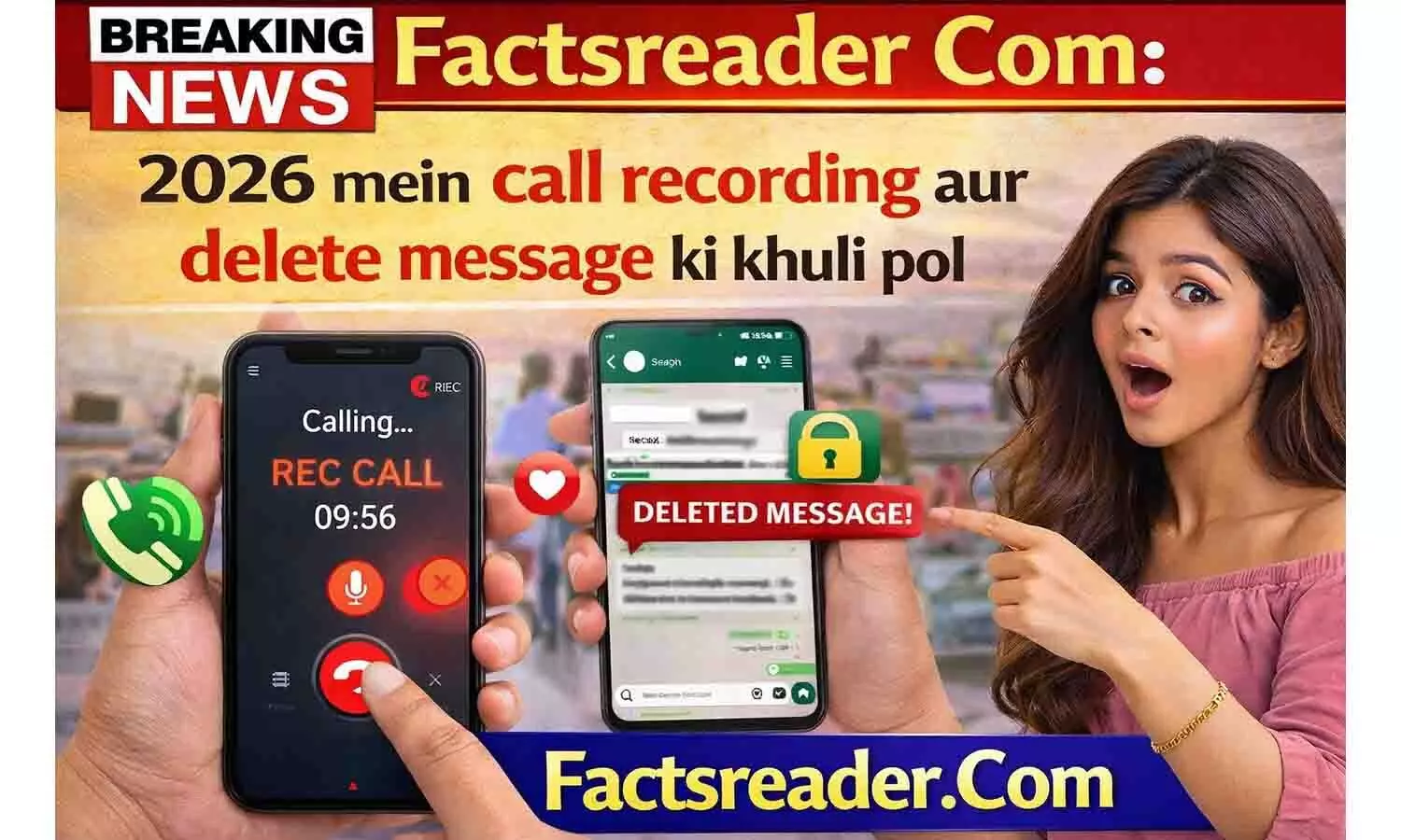 Factsreader Com: 2026 में कॉल रिकॉर्डिंग और डिलीट मैसेज की खुली पोल Factsreader Com: 2026 में कॉल रिकॉर्डिंग और डिलीट मैसेज की खुली पोल