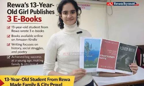 रीवा की बेटी राधिका मिश्रा की बड़ी उड़ान, 13 की उम्र में 3 ई-बुक लिखकर किया कमाल