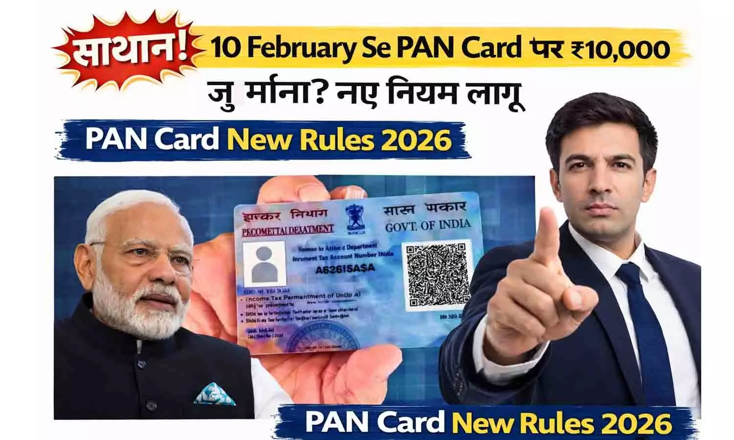 सावधान! 10 फरवरी से पैन कार्ड पर ₹10,000 जुर्माना? नए नियम लागू PAN Card New Rules 2026 सावधान! 10 फरवरी से पैन कार्ड पर ₹10,000 जुर्माना? नए नियम लागू PAN Card New Rules 2026