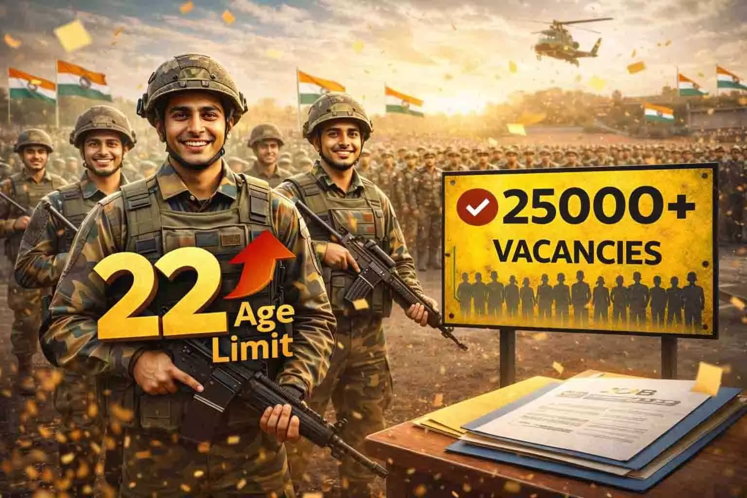 खुशखबरी! सेना में अग्निवीर भर्ती के लिए आयु सीमा 22 वर्ष हुई। खुशखबरी! सेना में अग्निवीर भर्ती के लिए आयु सीमा 22 वर्ष हुई।