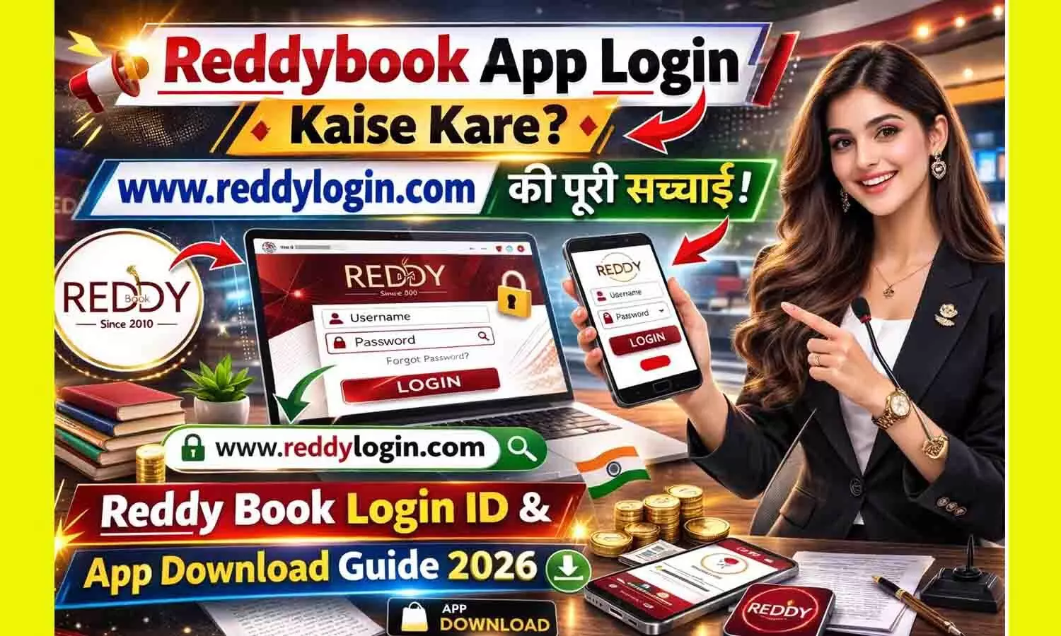 Reddybook App Login Kaise Kare? जानिए पूरी सच्चाई | Reddy Book Login ID & App Download Guide 2026 Reddybook App Login Kaise Kare? जानिए पूरी सच्चाई | Reddy Book Login ID & App Download Guide 2026