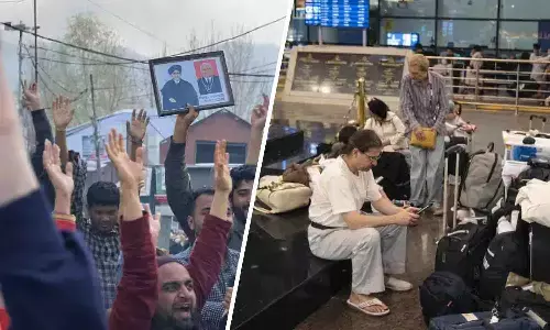 ईरान के सुप्रीम लीडर खामेनेई की मौत पर श्रीनगर से लखनऊ तक प्रदर्शन, जंतर-मंतर पर विरोध; एयरस्पेस संकट से उड़ानें प्रभावित ईरान के सुप्रीम लीडर खामेनेई की मौत पर श्रीनगर से लखनऊ तक प्रदर्शन, जंतर-मंतर पर विरोध; एयरस्पेस संकट से उड़ानें प्रभावित