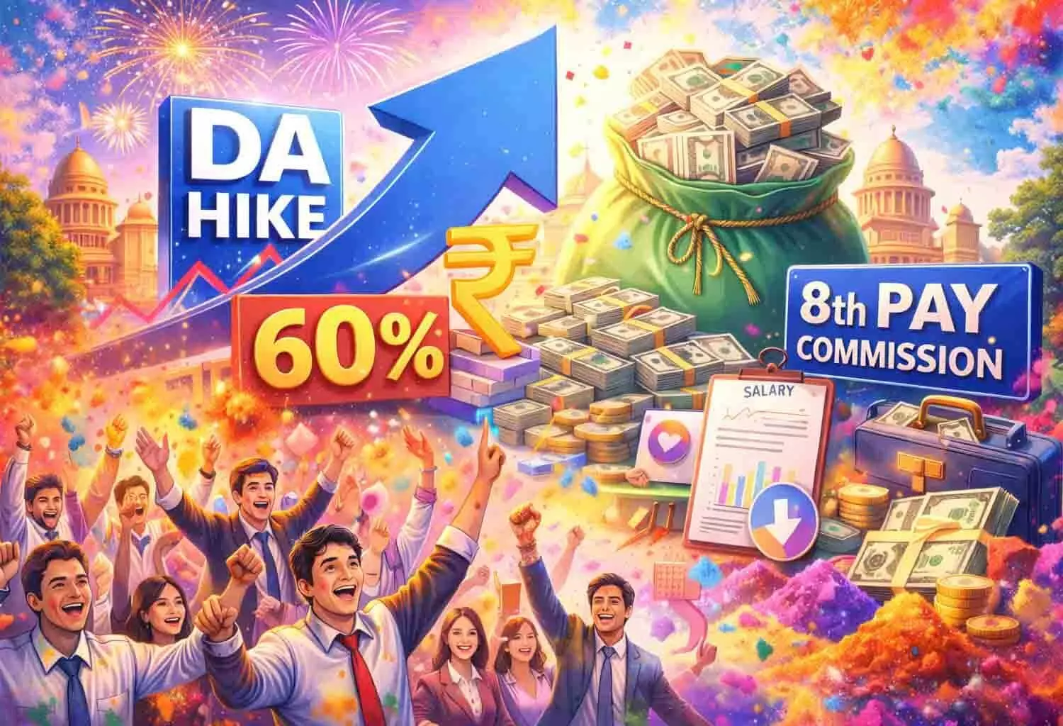 होली पर केंद्रीय कर्मचारियों के DA में 2-4% की भारी वृद्धि! होली पर केंद्रीय कर्मचारियों के DA में 2-4% की भारी वृद्धि!