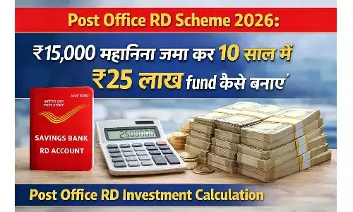 Post Office RD Scheme 2026: ₹15,000 महीना जमा कर 10 साल में ₹25 लाख फंड कैसे बनाएं | Post Office RD Investment Calculation Post Office RD Scheme 2026: ₹15,000 महीना जमा कर 10 साल में ₹25 लाख फंड कैसे बनाएं | Post Office RD Investment Calculation