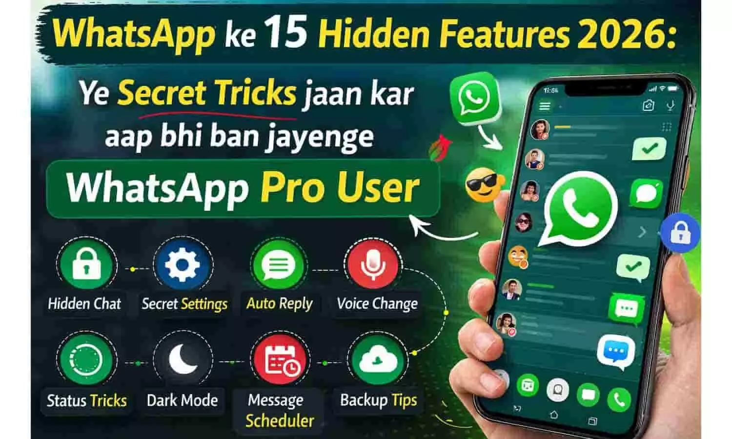 WhatsApp के 15 Hidden Features 2026: ये Secret Tricks जानकर आप भी बन जाएंगे WhatsApp Pro User WhatsApp के 15 Hidden Features 2026: ये Secret Tricks जानकर आप भी बन जाएंगे WhatsApp Pro User