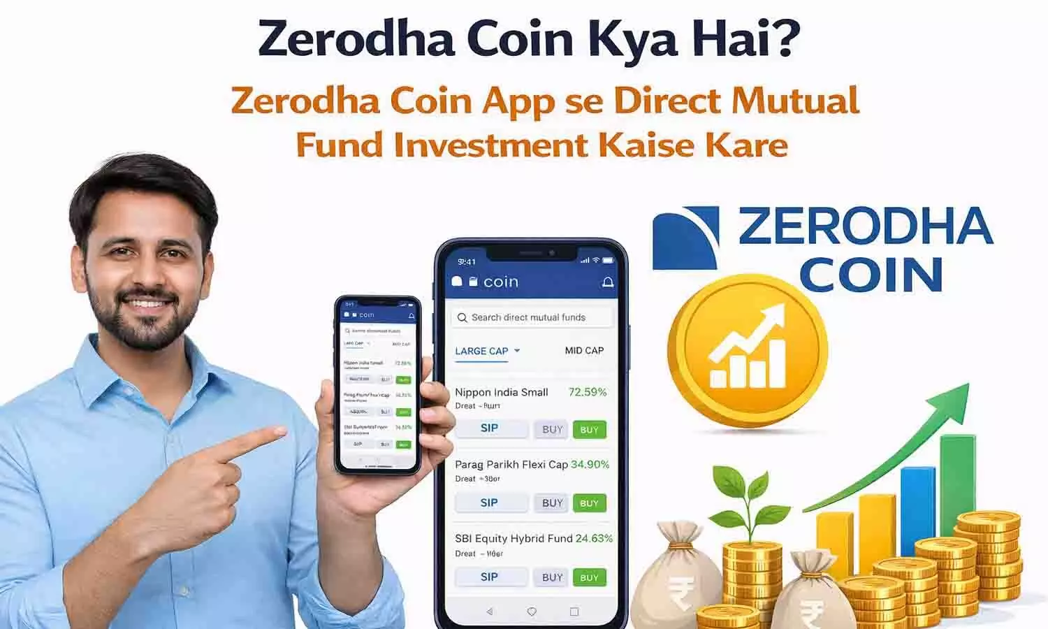 Zerodha Coin Kya Hai? Zerodha Coin App से Direct Mutual Fund Investment कैसे करें Zerodha Coin Kya Hai? Zerodha Coin App से Direct Mutual Fund Investment कैसे करें