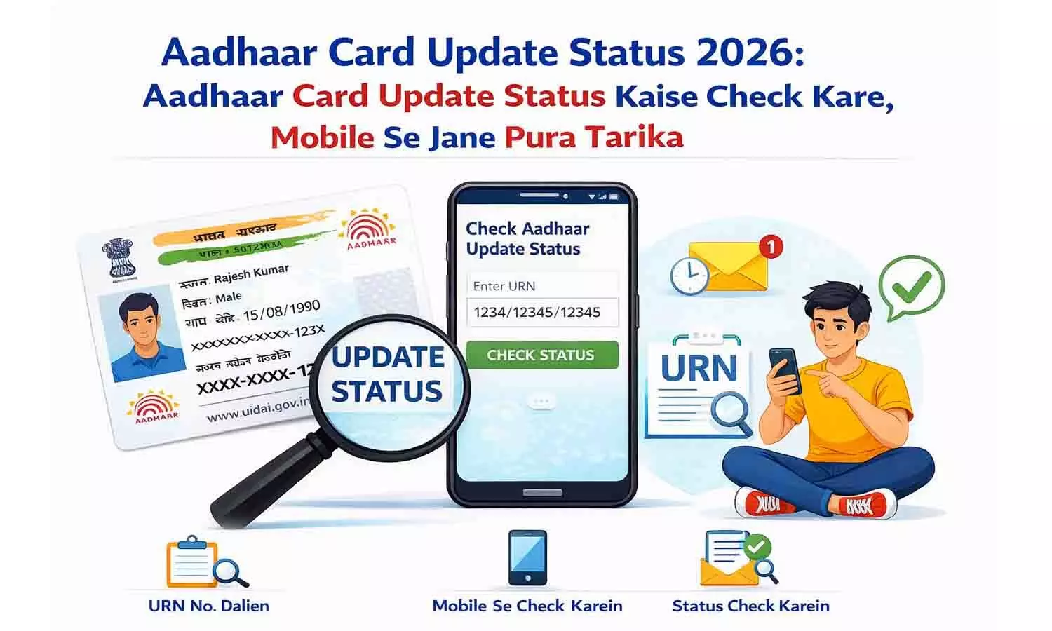 Aadhaar Card Update Status 2026: आधार कार्ड अपडेट स्टेटस कैसे चेक करें, मोबाइल से जानें पूरा तरीका Aadhaar Card Update Status 2026: आधार कार्ड अपडेट स्टेटस कैसे चेक करें, मोबाइल से जानें पूरा तरीका