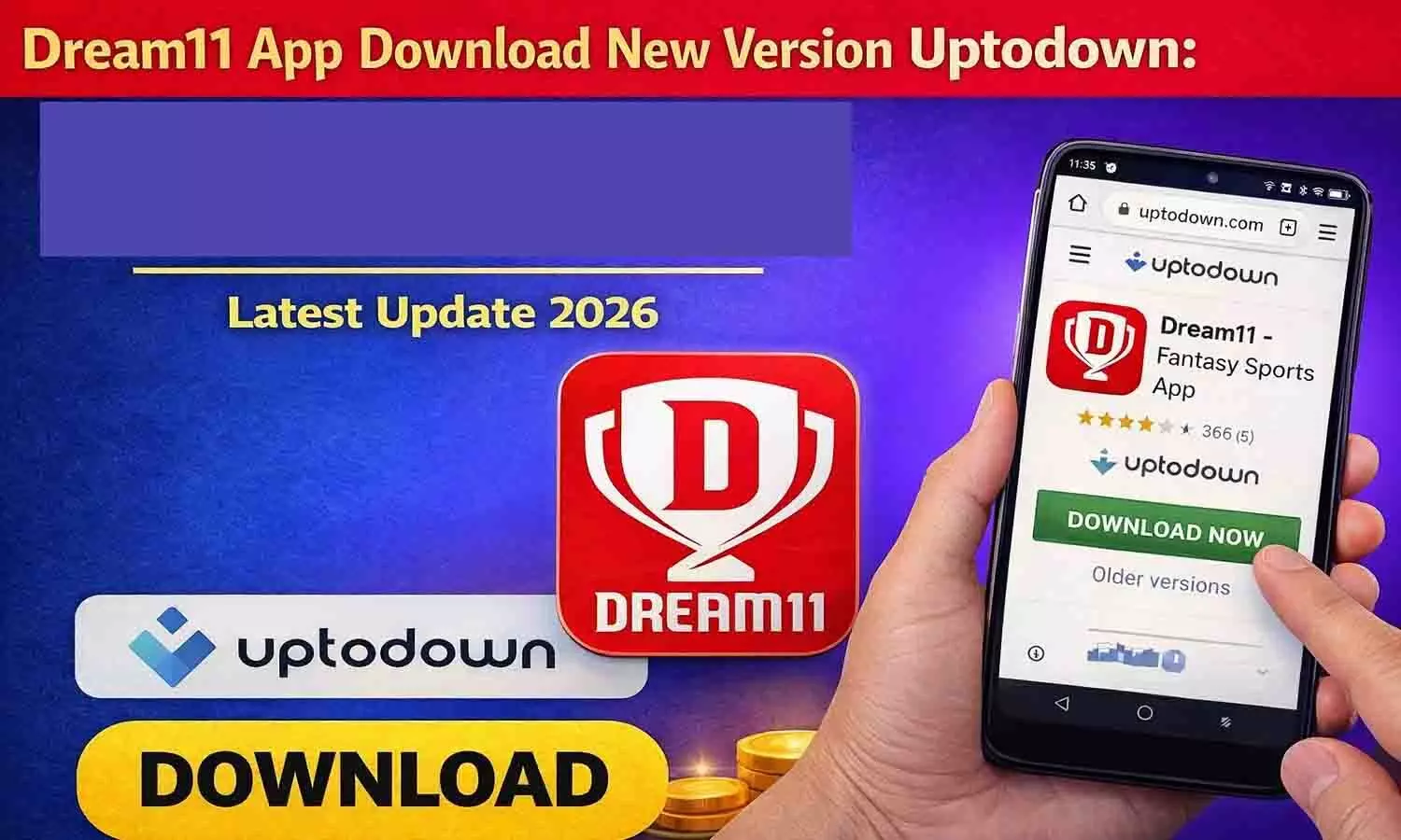 Dream11 App Download New Version Uptodown: Dream11 का नया Update आया, ऐसे करें डाउनलोड Latest Update 2026 Dream11 App Download New Version Uptodown: Dream11 का नया Update आया, ऐसे करें डाउनलोड Latest Update 2026