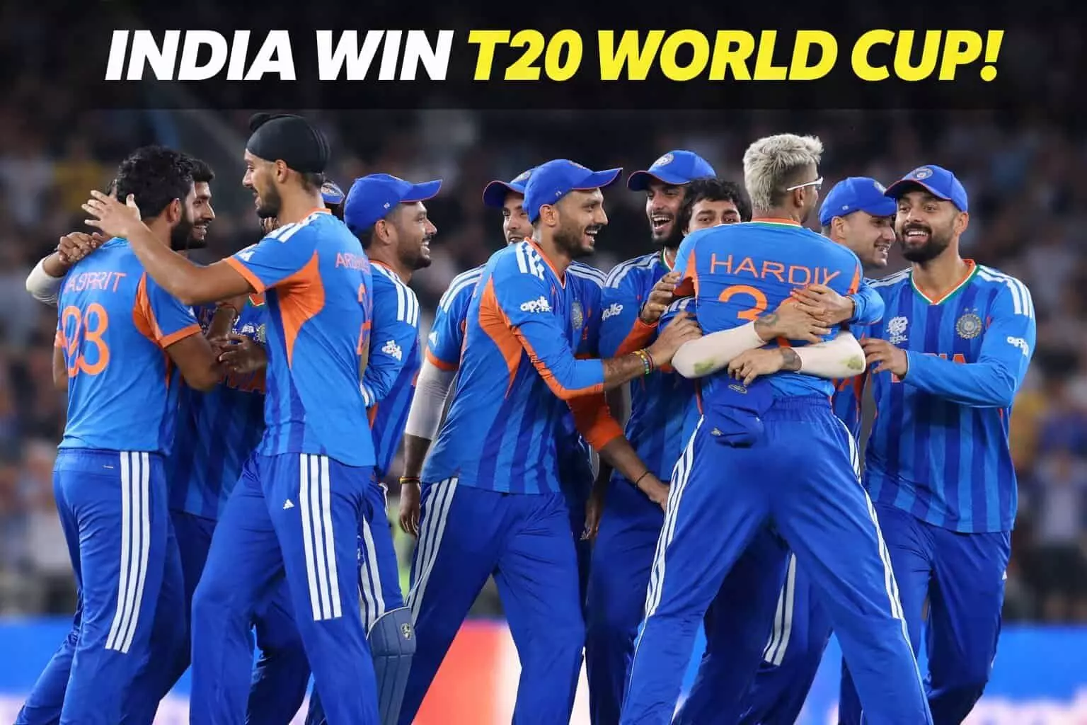 India Beat New Zealand by 96 Runs to Win T20 World Cup 2026 Final; Become First Team to Lift Trophy Three Times India Beat New Zealand by 96 Runs to Win T20 World Cup 2026 Final; Become First Team to Lift Trophy Three Times