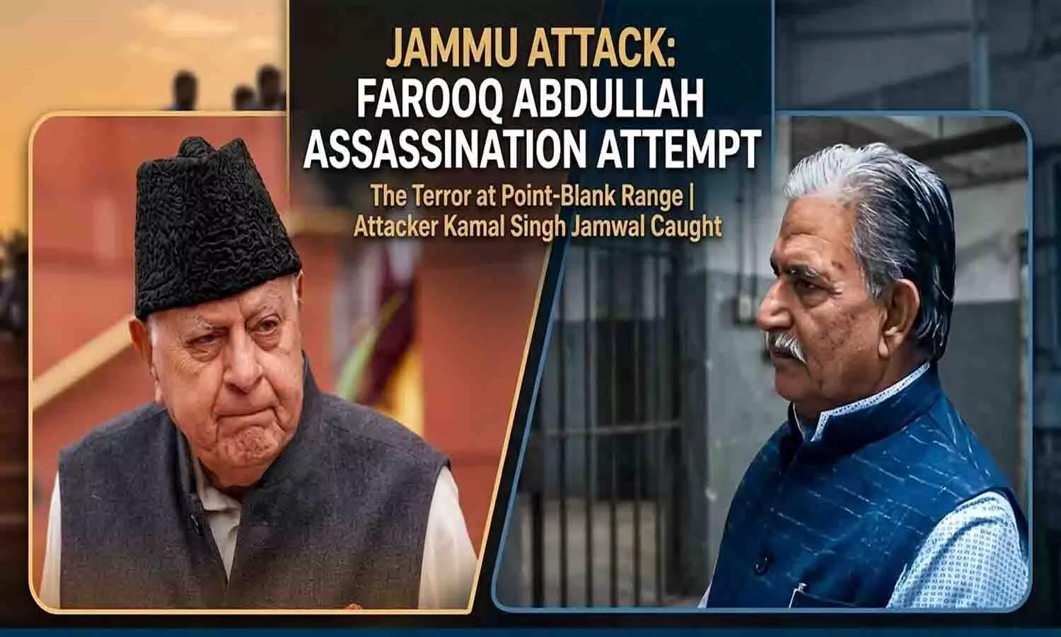 Farooq Abdullah Assassination Attempt: Gun Pointed at Former CM During Jammu Wedding, Attacker Arrested Farooq Abdullah Assassination Attempt: Gun Pointed at Former CM During Jammu Wedding, Attacker Arrested