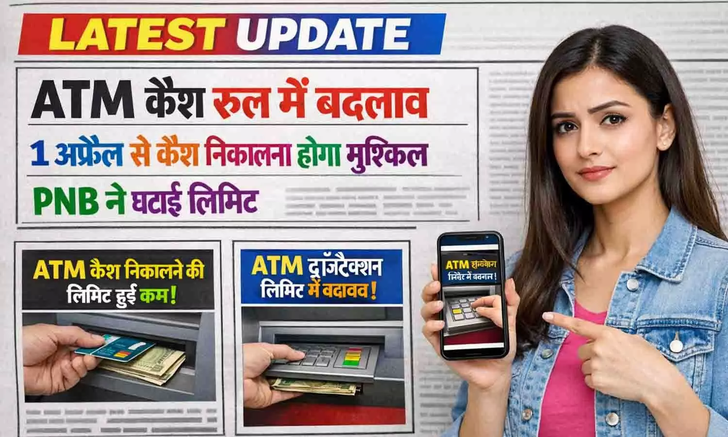 ATM Cash Rule Change: 1 अप्रैल से कैश निकालना होगा मुश्किल, PNB ने घटाई लिमिट ATM Cash Rule Change: 1 अप्रैल से कैश निकालना होगा मुश्किल, PNB ने घटाई लिमिट