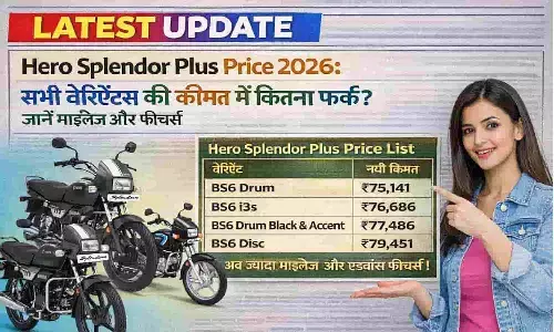 Hero Splendor Plus Price 2026: सभी वेरिएंट्स की कीमत में कितना फर्क? जानें माइलेज और फीचर्स | Hero Splendor Plus Price List